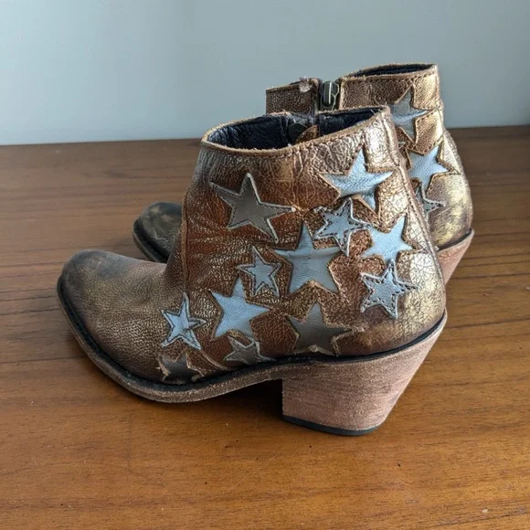 Bronze Star-Embellished Ankle Boots - Picture 2 of 7